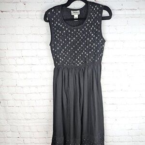 Expressions Black Sequin Maxi Sleeveless Dress - Small